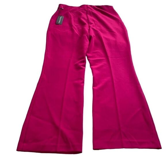 Christian Lacroix NWT Wide Leg Trousers Haute Couture Luxury Fuschia Barbie 12 - Picture 2 of 7